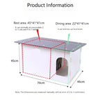 Heavy Duty Outdoor Dog Kennel Weatherproof, Insulated Plastic House for Medium Pets