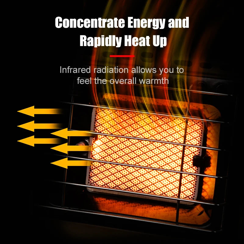 1500W Foldable Butane Heater for Outdoor Camping, Fishing & Tent Use