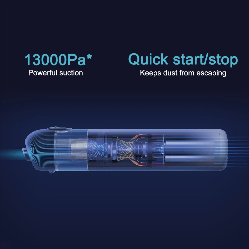 2-in-1 Portable Vacuum with One Touch Dust Disposal