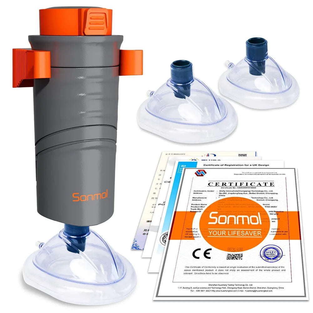 Compact First Aid Anti-Choking Tool with Consistent Suction & Adjustable Mask Sizes for Home Use
