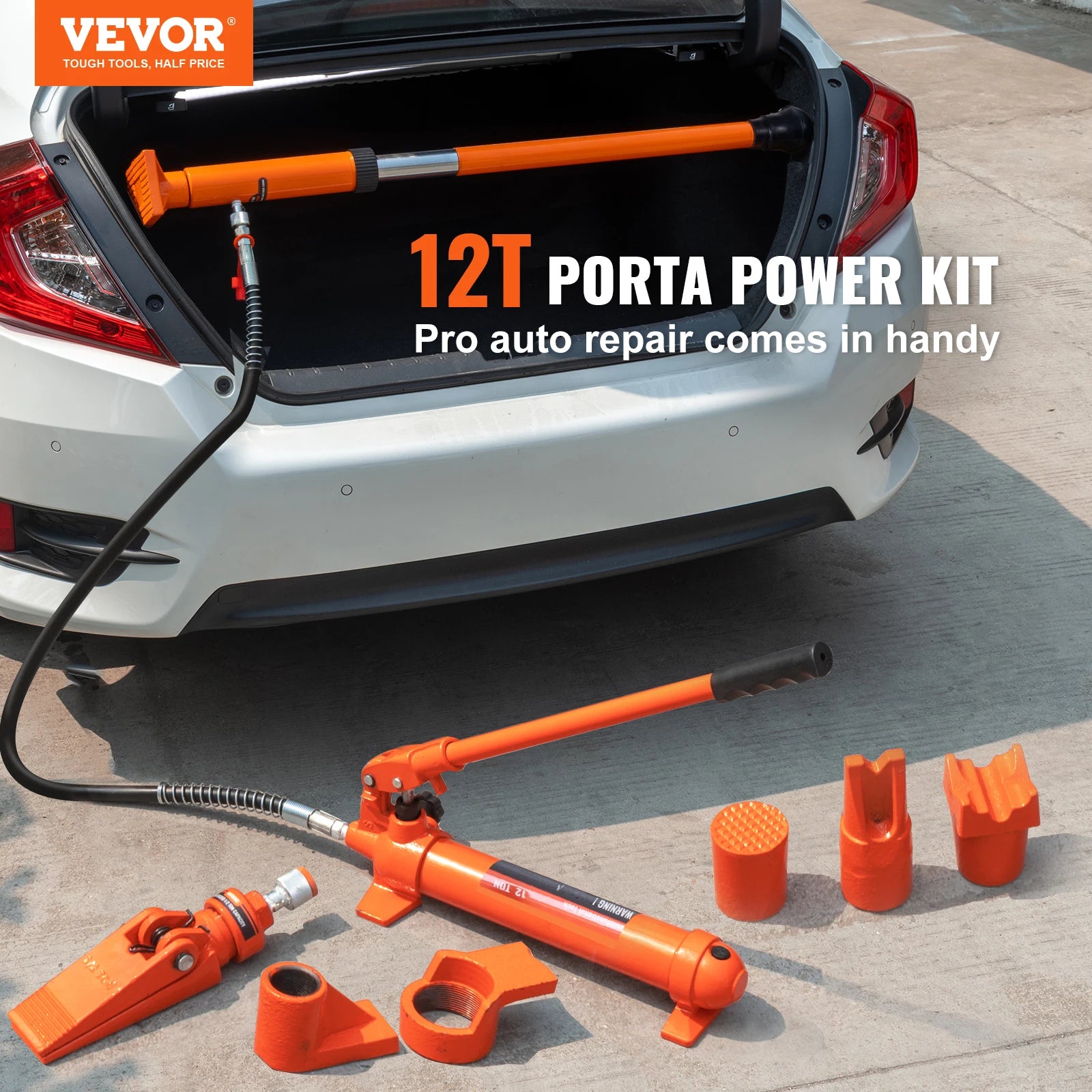 10-Ton Hydraulic Jack Kit for Auto Body Repairs