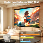 1080P Smart Projector with Auto Focus WiFi Bluetooth