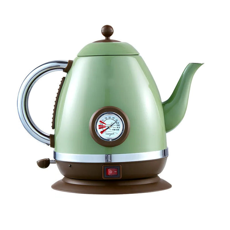 1.5L Stainless Steel Electric Kettle with Temperature Display – Green