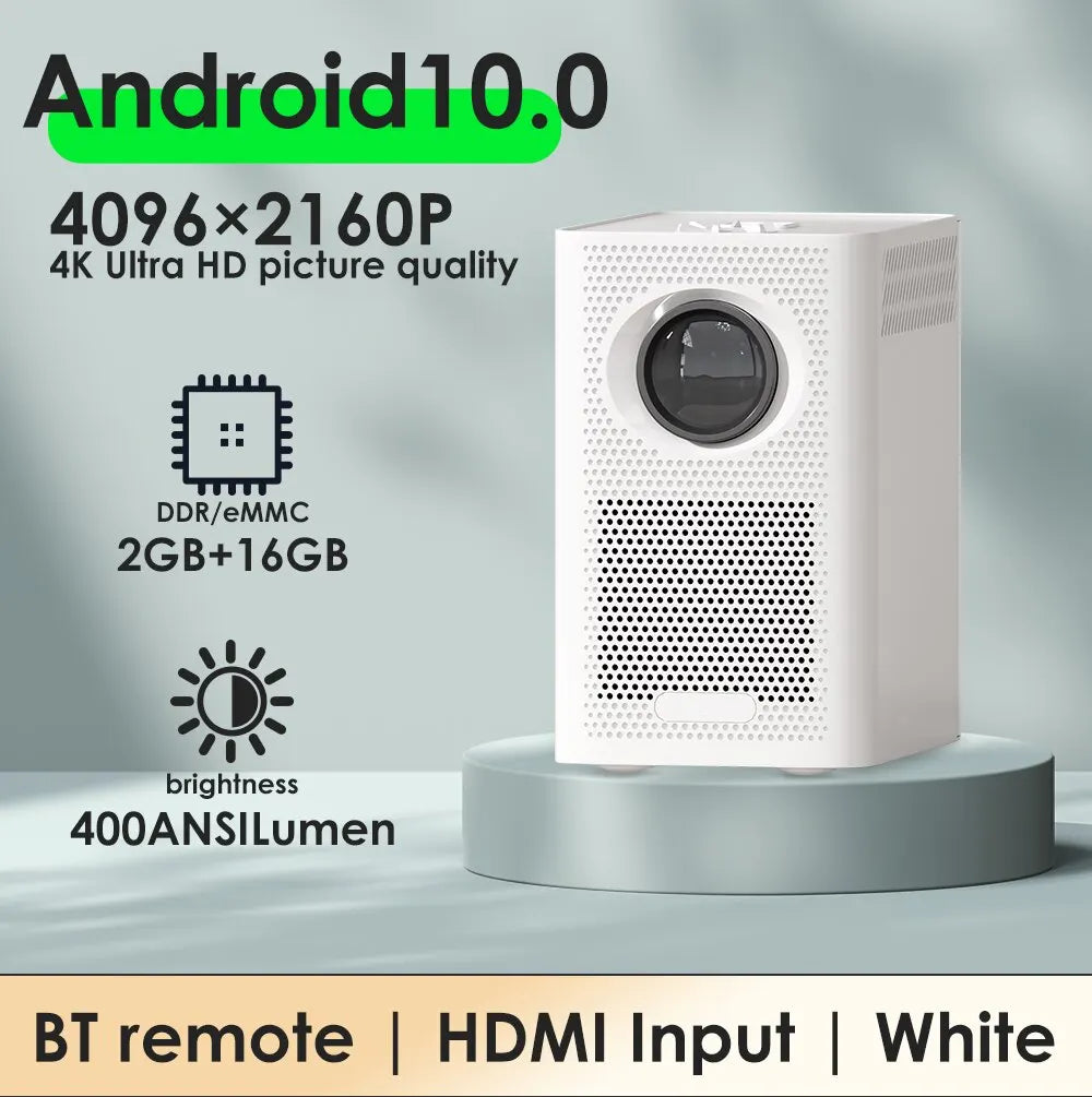 Portable 1080p Smart Mini Projector with WiFi & Bluetooth