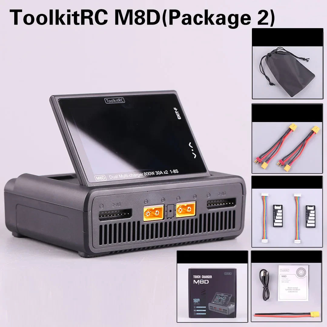 1600W Dual Channel Touchscreen RC Battery Charger 50A