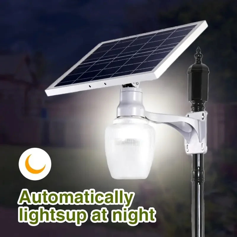 300W Outdoor Solar Street Lamp Auto Light Sensor, Remote, and 6000mAh Battery