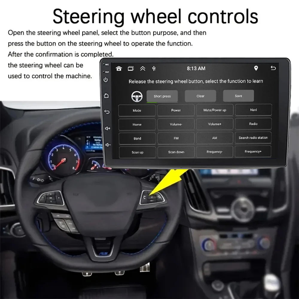Android 13 Car Radio 10" Touch Display with CarPlay & Reversing Input  9 2 32Gb Carplay