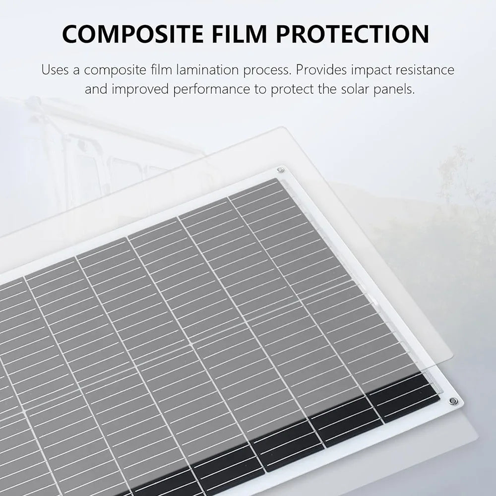 Lightweight 200W Flexible Solar Panel for Outdoor Use