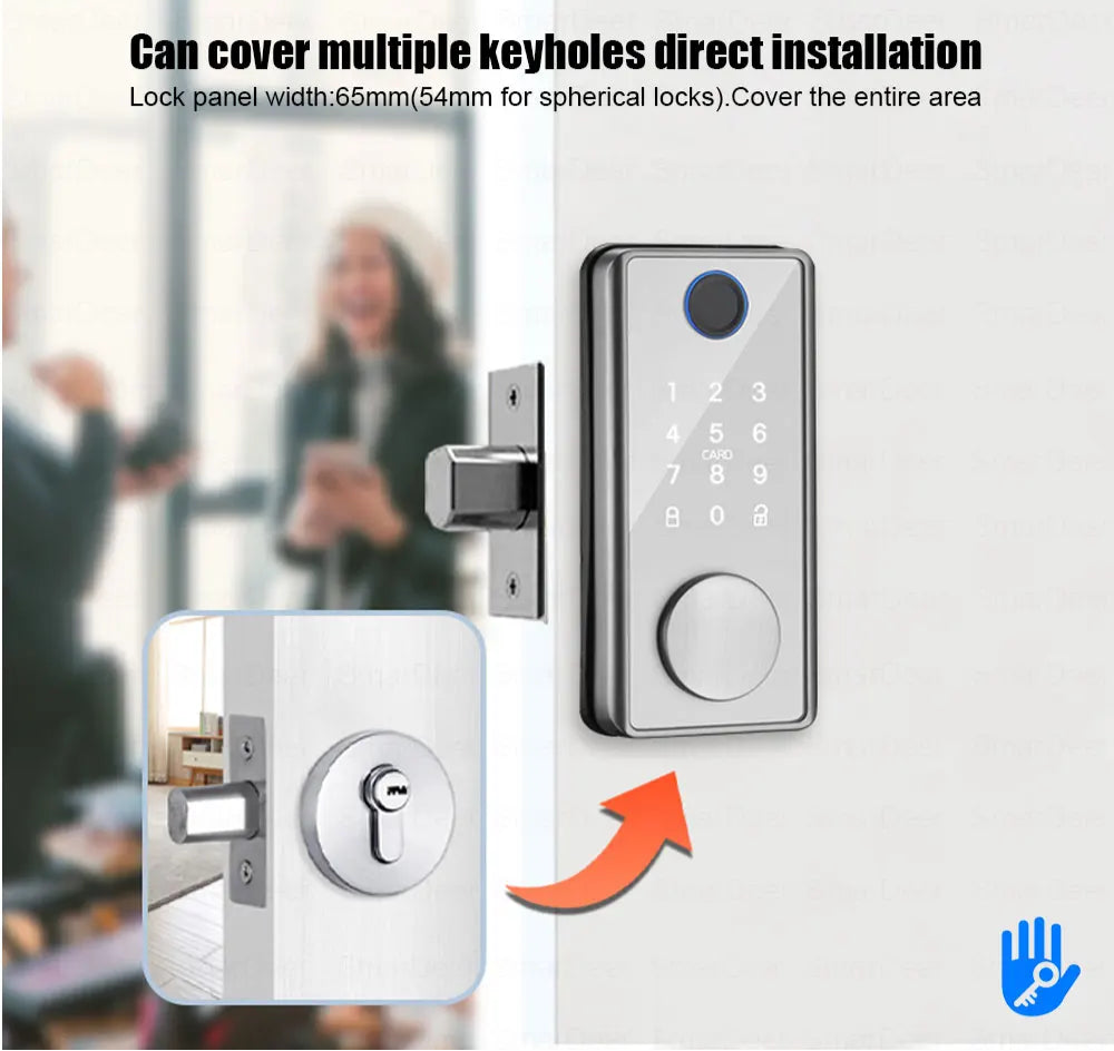 Smart Electronic Door Lock with Fingerprint, Keypad & Bluetooth App Control