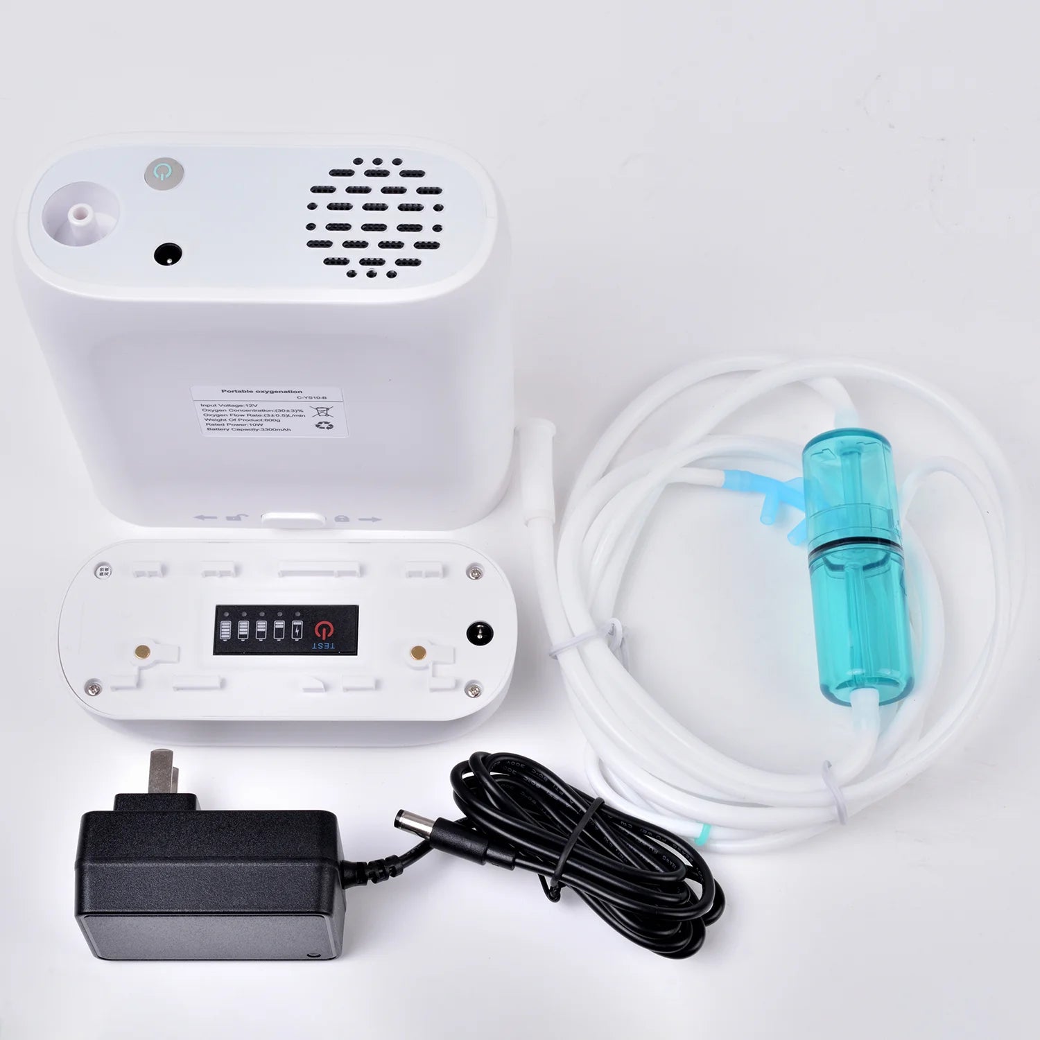 Portable Oxygen Concentrator with Rechargeable Battery 3L/min, Lightweight 0.6kg, Travel Backpack Included