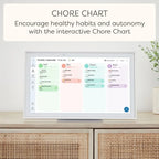 10" Smart Digital Family Calendar & Chore Chart with Touchscreen, Wi-Fi Sync, and Media Player