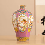 Enamel Porcelain Vase Court Style Home Decor Accent