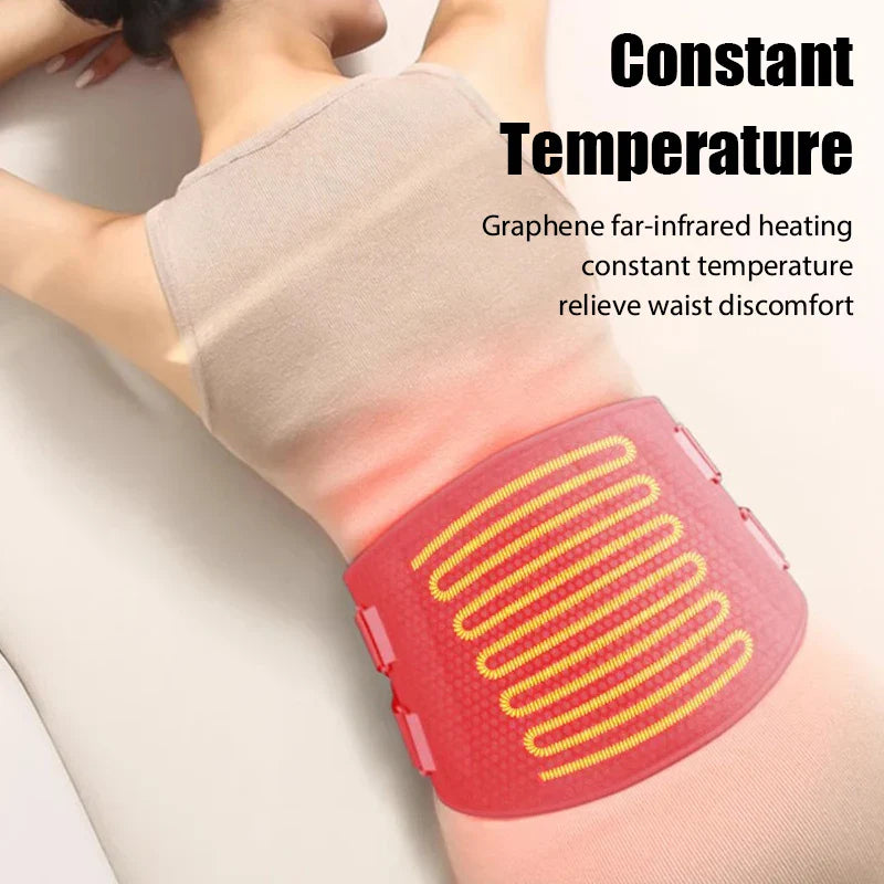 Cordless Heating Waist Massager with 3-Level Vibration Relief