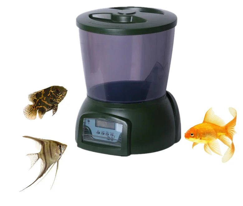 Automatic Fish Feeder 4.25L – Timed Dispenser for Indoor & Outdoor Ponds