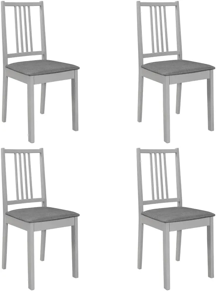 Modern Solid Wood Kitchen & Dining Chairs with Cushions – Set of 4