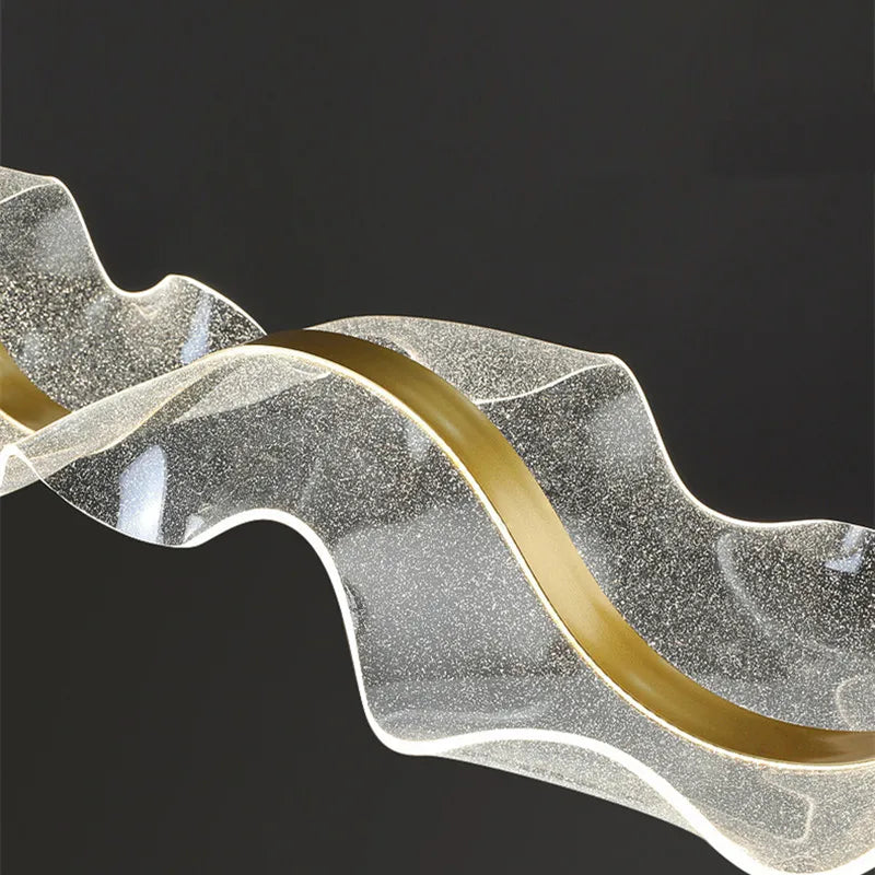 Modern LED Wave Pendant Light for Dining or Living Room