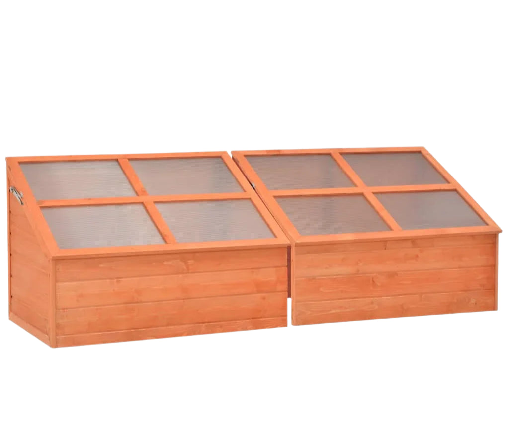180cm Wooden Outdoor Greenhouse with Hinged Lid – Cold Frame Garden Bed