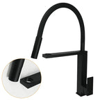 Pull-Out Swivel Kitchen Tap, Matte Black, Single Lever