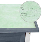 Wooden Outdoor Rabbit Hutch with Ramp & Pull-Out Tray – Grey 90x45x80cm