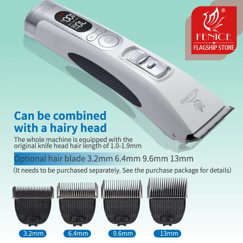 Cordless Pet Grooming Clipper Set for Dogs – Rechargeable Electric Trimmer with USB Charging