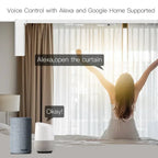 2.16 m Smart WiFi Curtain Track – RF Remote & Touch Motion