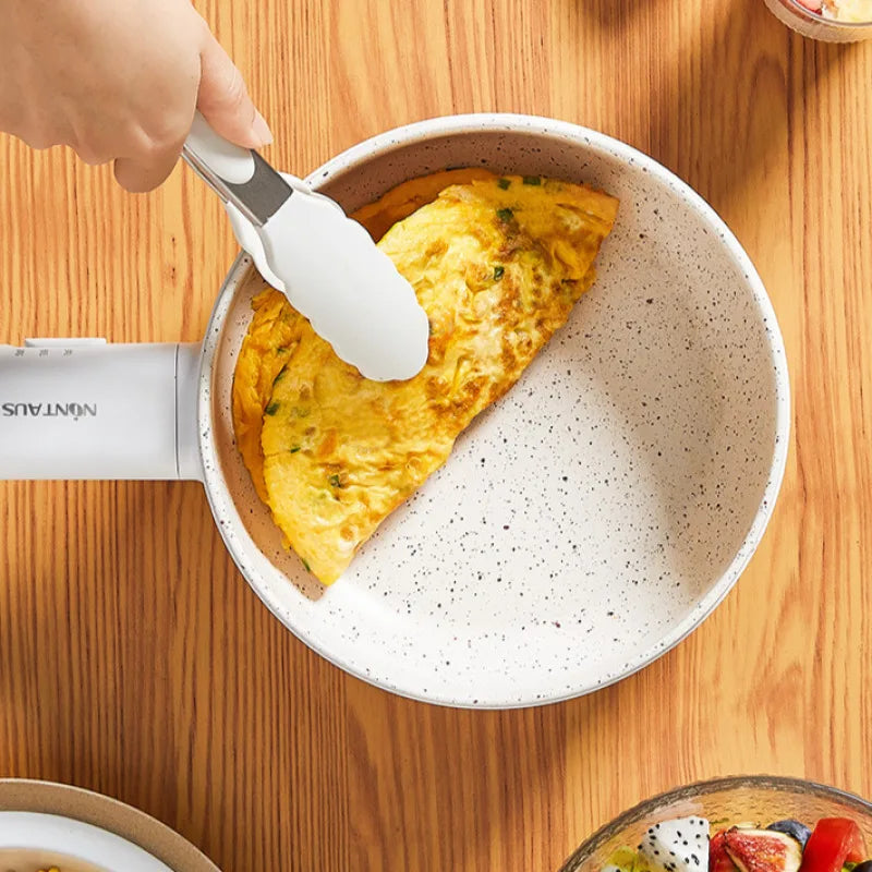 2-Layer Compact Electric Hot Pot with Frying Pan Function