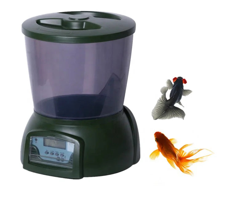 Automatic Fish Feeder 4.25L – Timed Dispenser for Indoor & Outdoor Ponds