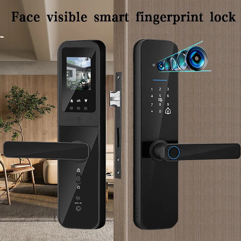 Electronic Smart Door Lock with Biometric, Camera, and App Control