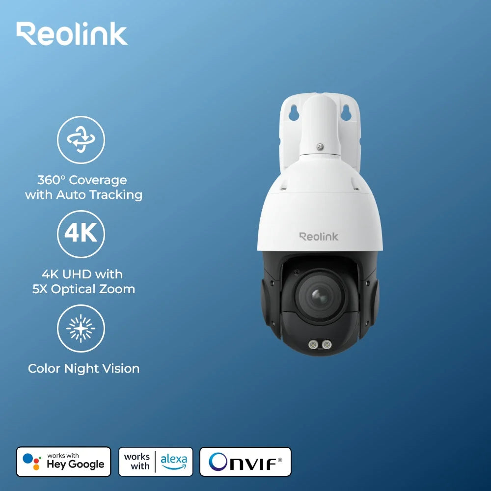 PTZ Outdoor IP Camera with Auto-Tracking & 60m IR