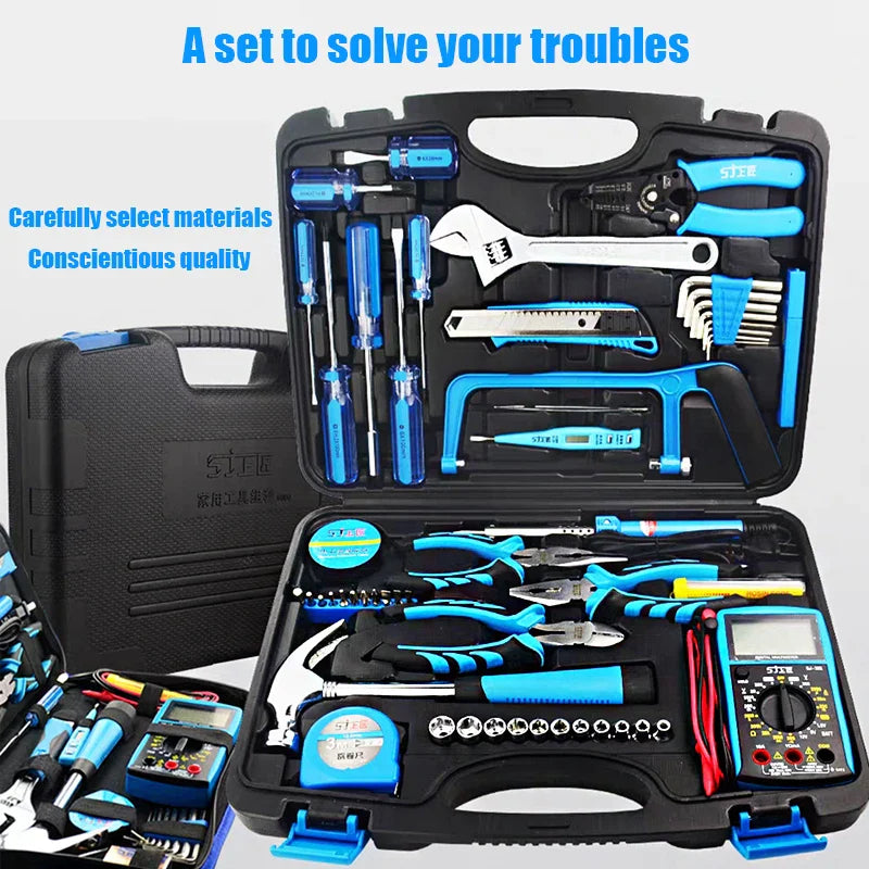 17-Piece Electrician Tool Kit with Multimeter & Storage Box