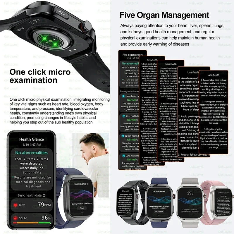 2.04" AMOLED Smartwatch with Body Fat & ECG Tracker