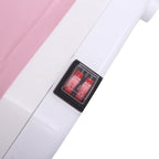 Pink Infrared Foot Bath Massager with Bubbles and Foldable Tub