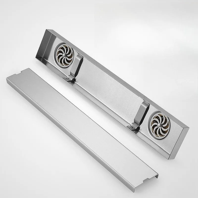Shower Room Floor Drain, Stainless, Double Hole, Deodorizing