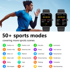 Fitness Smart Watch with Body Temp & Blood Pressure – Black Steel Strip