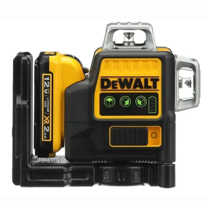 360° Green Beam Laser Level with 1x Lithium Battery 12-Line, Cordless, for Indoor & Outdoor Use