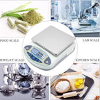 0.001g Digital Analytical Balance with 500g Capacity & Wind Shield