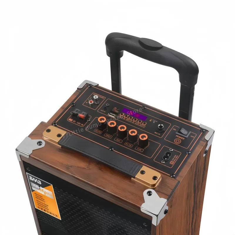 Portable 8" Bluetooth Outdoor Speaker with Mic & USB Playback Black