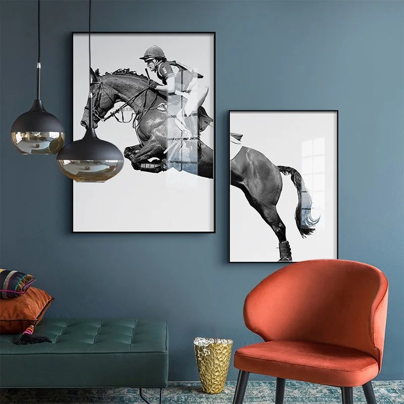 Modern Nordic Canvas Wall Art Abstract Animal Design for Living Room or Dormitory