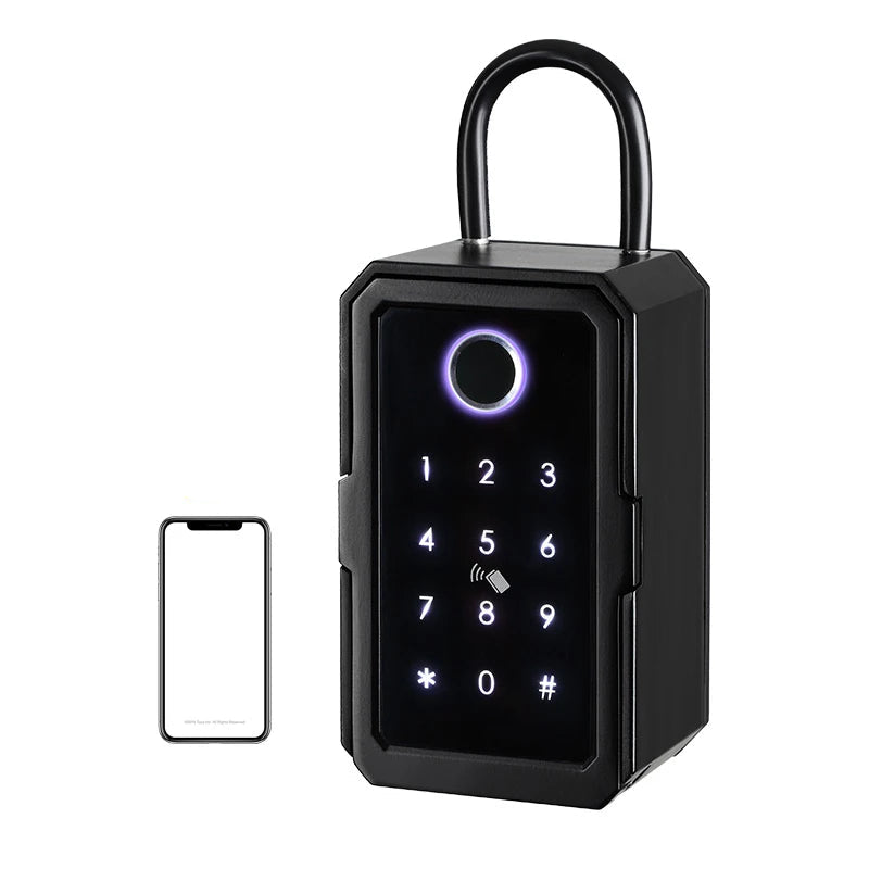 Outdoor Waterproof Key Storage Box with Smart App Control & Fingerprint Unlock