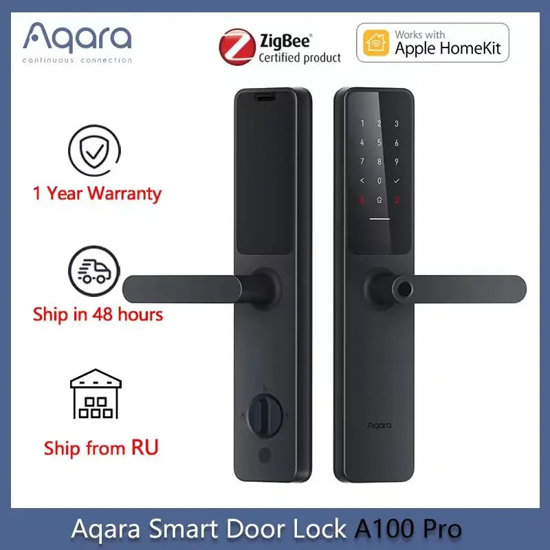 Smart Door Lock with Fingerprint and Apple Homekey for 80-120mm Doors