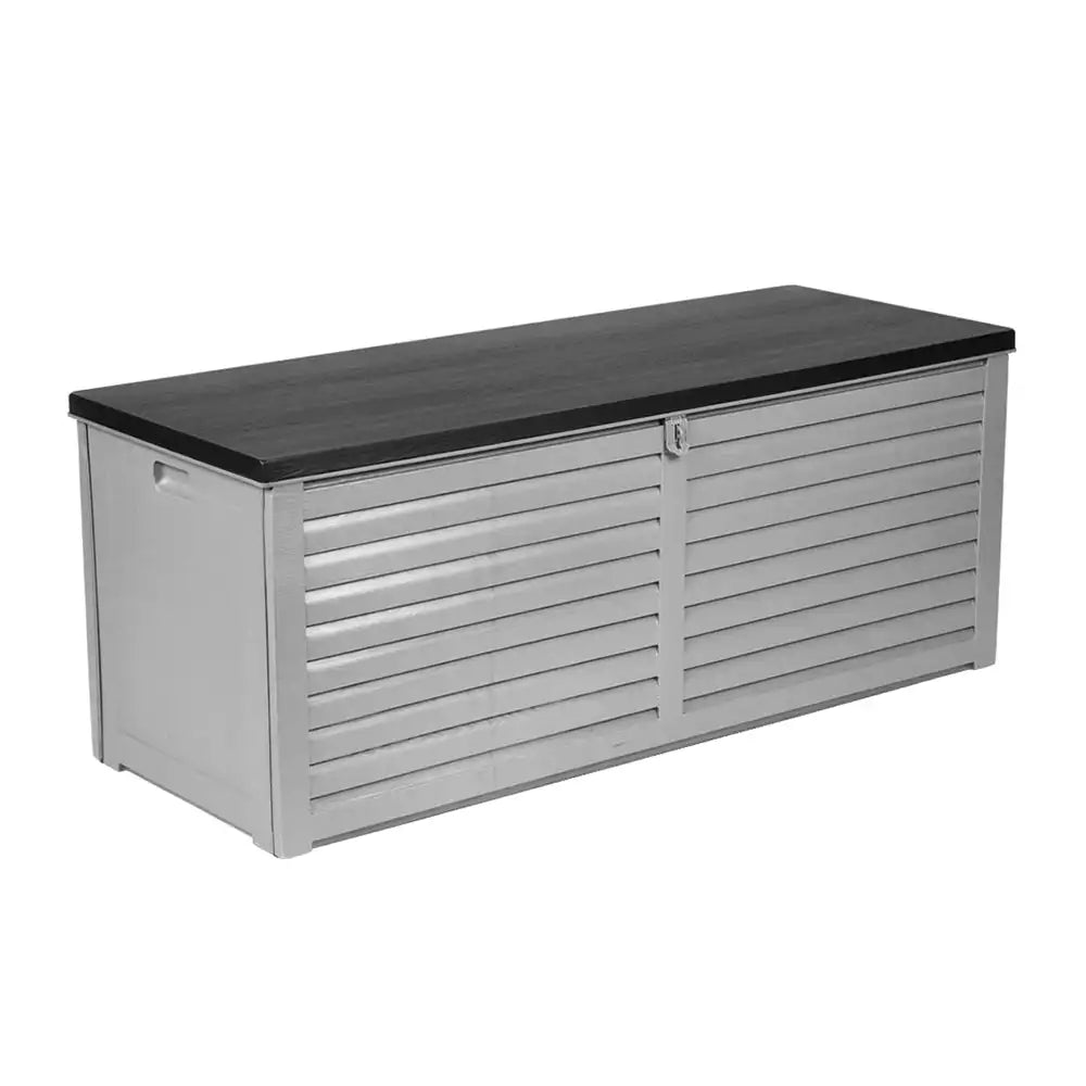 Outdoor Storage Bench Box 390L – Waterproof, Durable PP Material with Lockable Lid