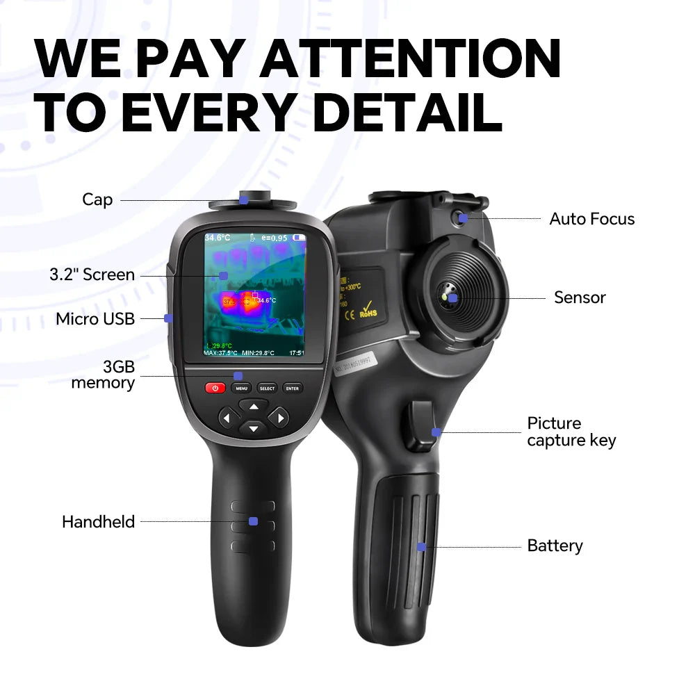 Portable RX-500 Infrared Thermal Imaging Camera