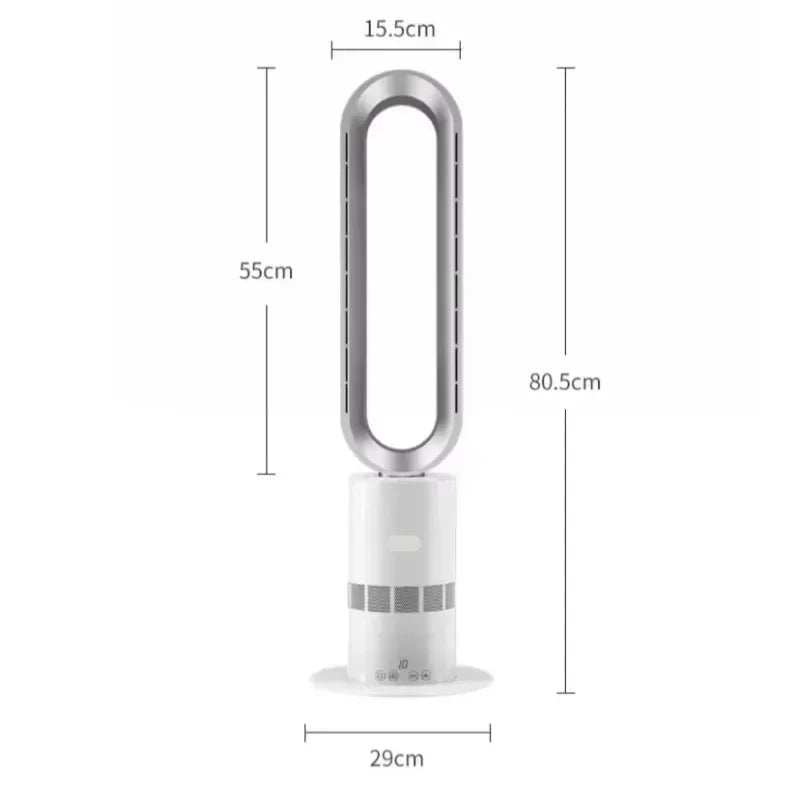 Oscillating Bladeless Fan for Home 8 Wind Speeds Low Noise 40W