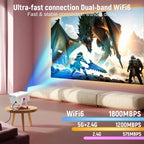 Smart Outdoor Projector with Auto Focus and Android 11