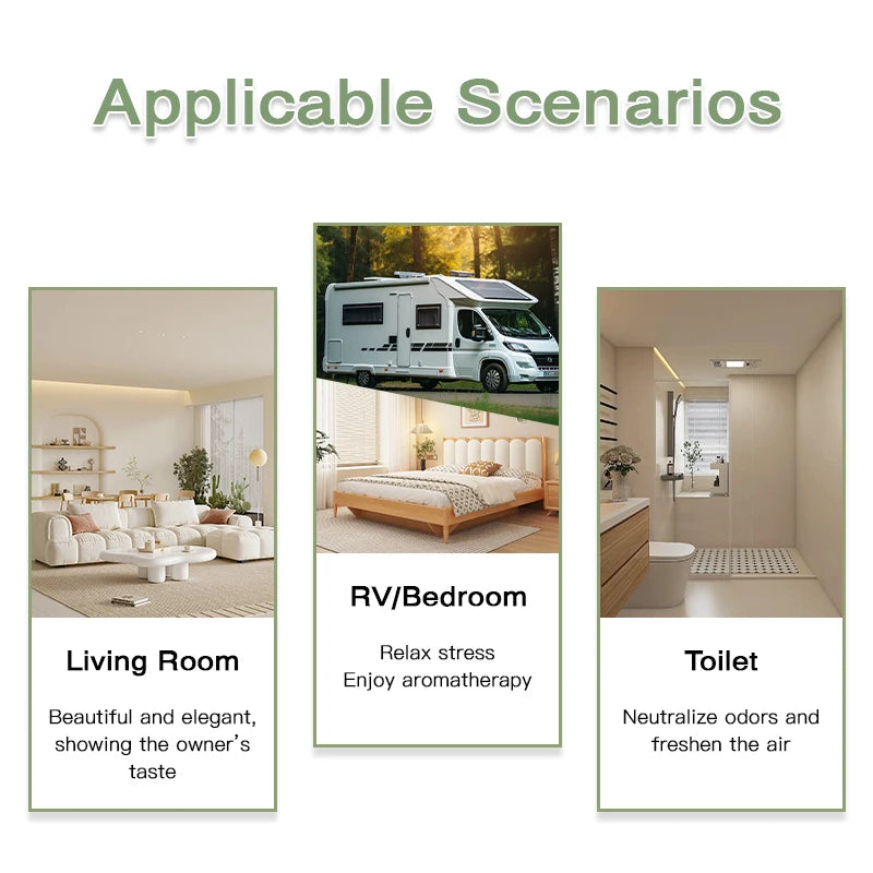 Cordless Essential Oil Diffuser 160ML Large Room Coverage, Low Noise, Bluetooth Smart Control