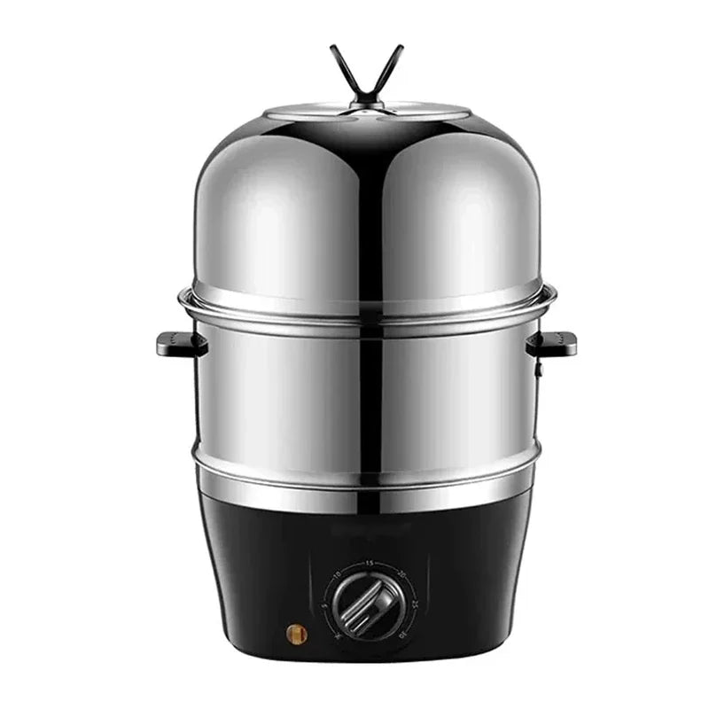 18-Egg Electric Boiler Steamer Stainless Steel, One-Touch Operation, 350W Power