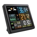 Digital Weather Station Clock A1 – Indoor/Outdoor Temperature & Humidity Monitor with Sunrise/Sunset, Tide, Dual Alarms