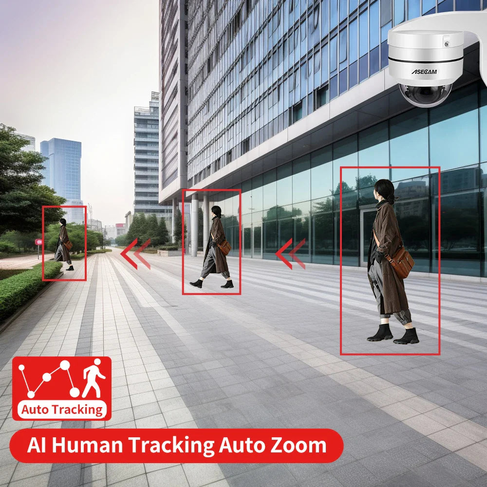 4K Outdoor PTZ IP Camera with 5X Zoom and Auto Tracking 8MP PTZ Camera
