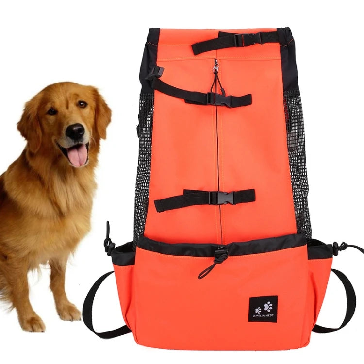 Extra Large Dog Travel Backpack Lightweight, Ventilated Design with Cushioned Base & Side Pockets