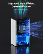 Portable Home Dehumidifier with Drain Hose, Timer & Sleep Mode – Ultra Quiet 1.2L/Day